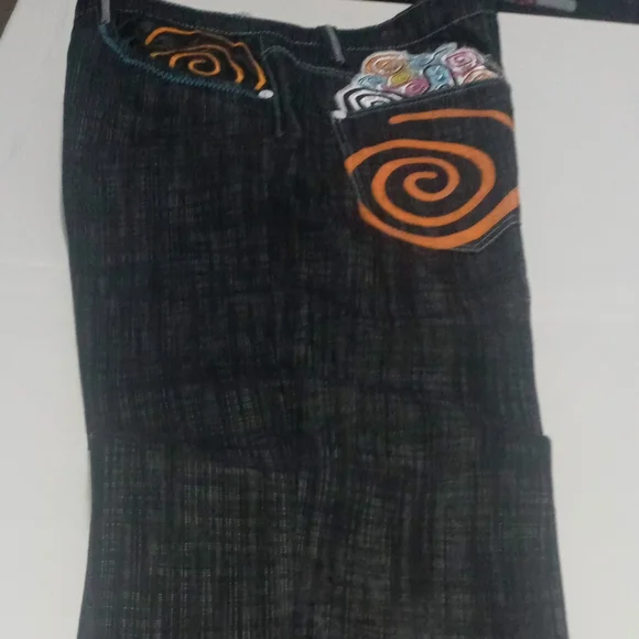 Mens multicolored pac man jeans - Picture 3 of 3